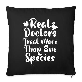 Veterinarian Pet Veterinary Veterinary Medicine - Sofa pillowcase 17,3'' x 17,3'' (45 x 45 cm) - black - Front