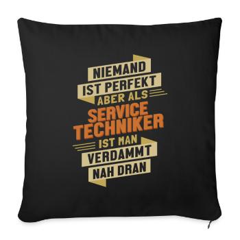 Servicetechniker fast Perfekt Service Technician - Sofa pillowcase 17,3'' x 17,3'' (45 x 45 cm) - black - Front