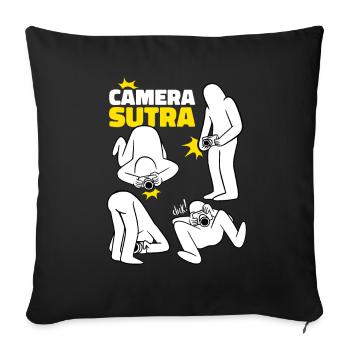 Camera Surtra CamerasUtra Photographer Gift - Sofa pillowcase 17,3'' x 17,3'' (45 x 45 cm) - black - Front