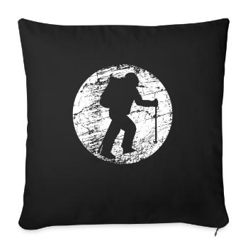 Funny hiking saying for hikers - Sofa pillowcase 17,3'' x 17,3'' (45 x 45 cm) - black - Front