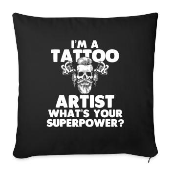 Tattoo Artist Inked - Sofakissenbezug 45 x 45 cm - Schwarz - Vorne