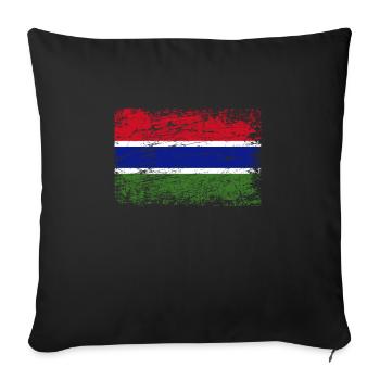 Gambia Gambian Flag Flag - Sofa pillowcase 17,3'' x 17,3'' (45 x 45 cm) - black - Front
