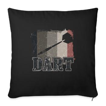 Dart player dart arrows - Sofa pillowcase 17,3'' x 17,3'' (45 x 45 cm) - black - Front
