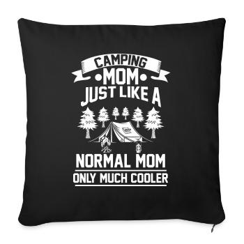 Camping Mom Camper Mother's Day - Sofa pillowcase 17,3'' x 17,3'' (45 x 45 cm) - black - Front