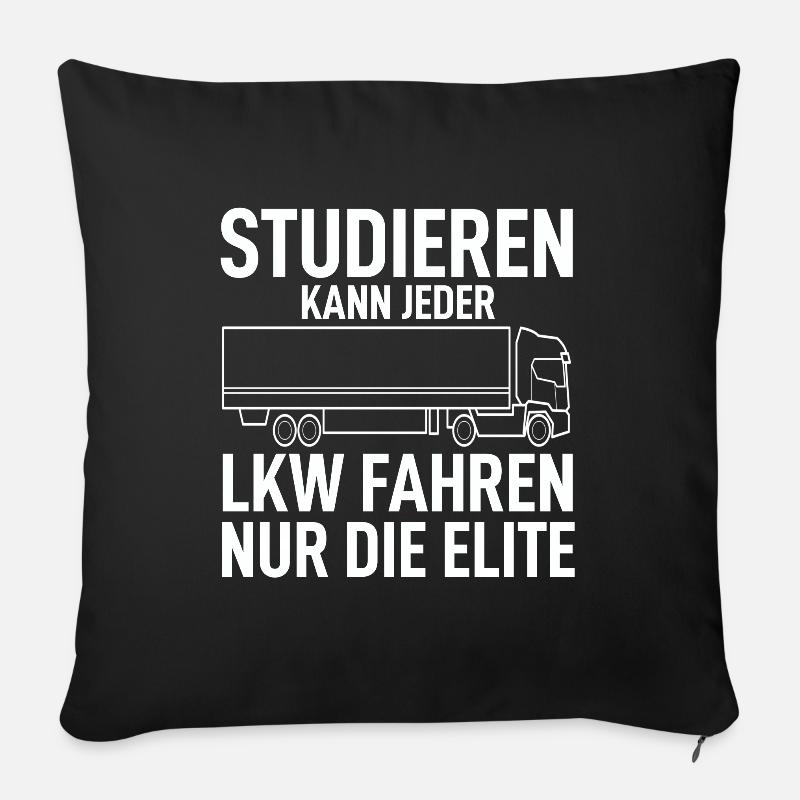 LKW-Fahrer - Sofakissenbezug 45 x 45 cm - Schwarz