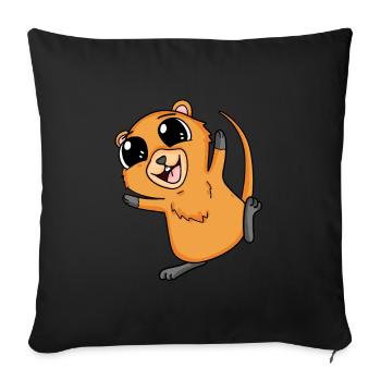 Quokka - Housse de coussin décorative 45 x 45 cm - noir - Devant