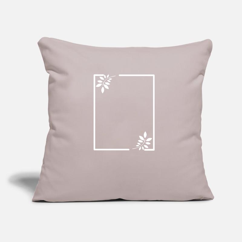White frame with leaves gift Sofa pillowcase 17,3'' x 17,3'' (45 x 45 cm)