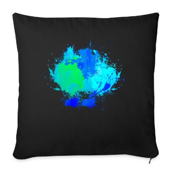 Blue Color Spot Background Decoration - Sofa pillowcase 17,3'' x 17,3'' (45 x 45 cm) - black - Front