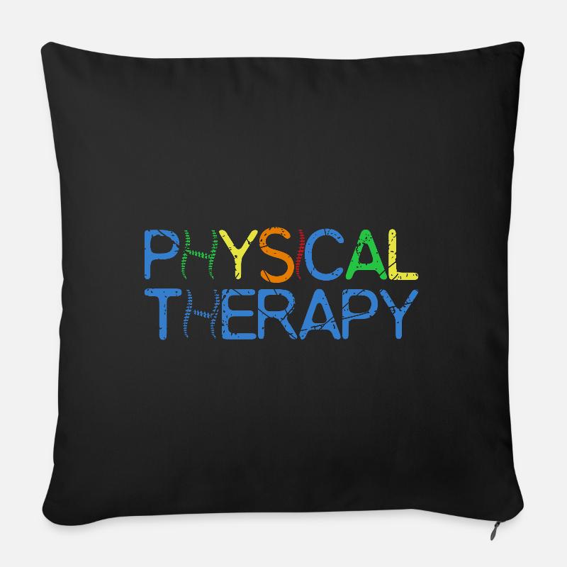Physiotherapeut - Sofakissenbezug 45 x 45 cm - Schwarz