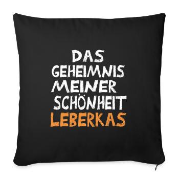 Leberkas - Sofakissenbezug 45 x 45 cm - Schwarz - Vorne