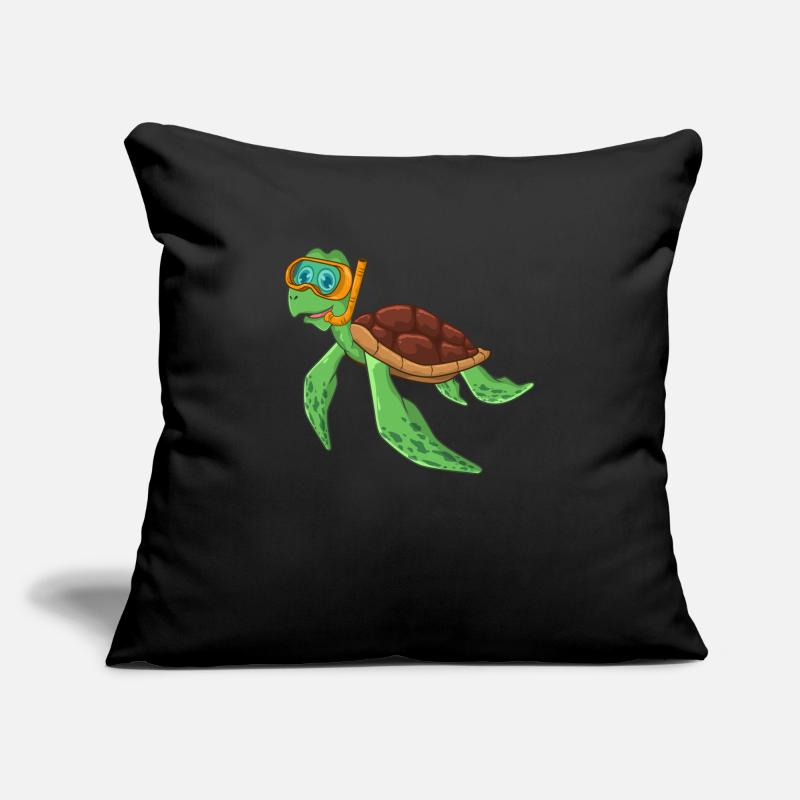 Turtle Diving Diver Sofa pillowcase 17,3'' x 17,3'' (45 x 45 cm)