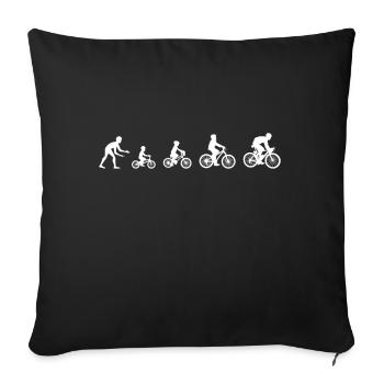Vélo de course Evolution - Housse de coussin décorative 45 x 45 cm - noir - Devant