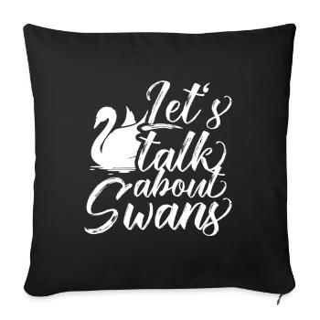 Schwan - Sofakissenbezug 45 x 45 cm - Schwarz - Vorne