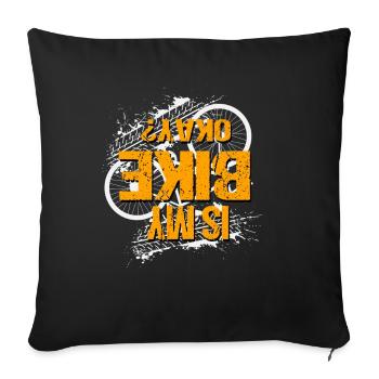 Is My Bike Okay BMX Bicycle - Sofa pillowcase 17,3'' x 17,3'' (45 x 45 cm) - black - Front