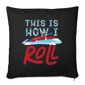 Kajak - Housse de coussin décorative 45 x 45 cm - noir - Devant