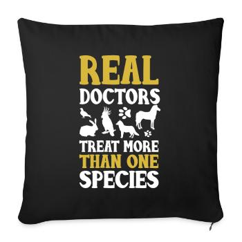 Veterinarian Pet Veterinary Veterinary Medicine - Sofa pillowcase 17,3'' x 17,3'' (45 x 45 cm) - black - Front