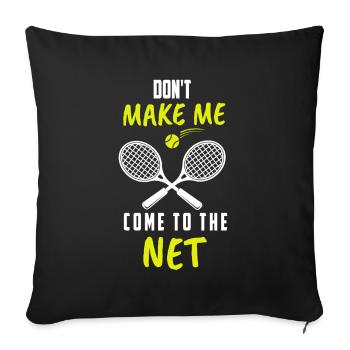 Tennis tennis tennis court de tennis - Housse de coussin décorative 45 x 45 cm - noir - Devant