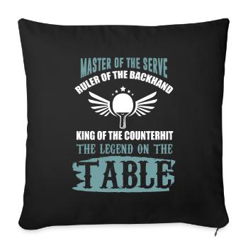 Ping-ping-s - Housse de coussin décorative 45 x 45 cm - noir - Devant