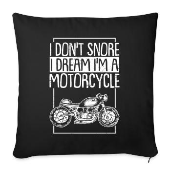 Motorcycle - Sofa pillowcase 17,3'' x 17,3'' (45 x 45 cm) - black - Front