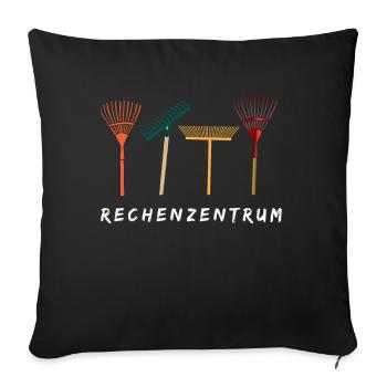 Gärtner Geschenkidee Rechenzentrum Hobbygärtner - Sofakissenbezug 45 x 45 cm - Schwarz - Vorne