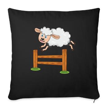 Schaf - Sofakissenbezug 45 x 45 cm - Schwarz - Vorne