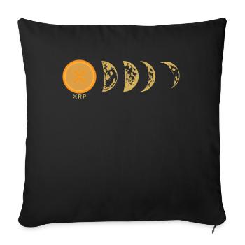 XRP Moon Ripple XRP Hodl Crypto Cryptocurrency - Housse de coussin décorative 45 x 45 cm - noir - Devant