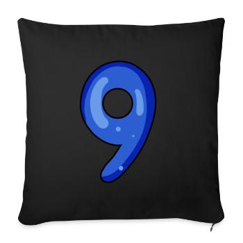 9 - Housse de coussin décorative 45 x 45 cm - noir - Devant