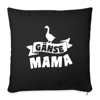Goose Mom - Sofa pillowcase 17,3'' x 17,3'' (45 x 45 cm) - black - Front