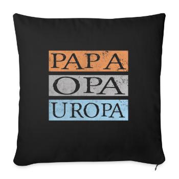 Uropa Retro - Sofa pillowcase 17,3'' x 17,3'' (45 x 45 cm) - black - Front