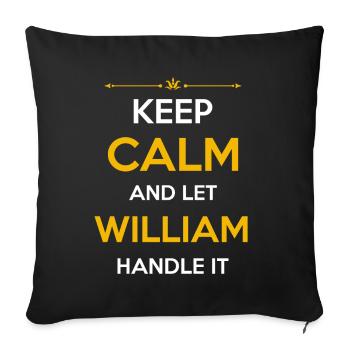 William Name Gift - Sofa pillowcase 17,3'' x 17,3'' (45 x 45 cm) - black - Front