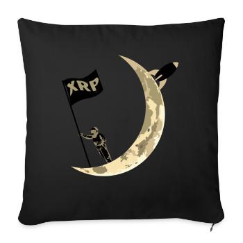 XRP A la lune Ripple XRP Astronaut Crypto - Housse de coussin décorative 45 x 45 cm - noir - Devant