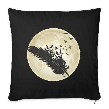Feel free - Sofa pillowcase 17,3'' x 17,3'' (45 x 45 cm) - black - Front