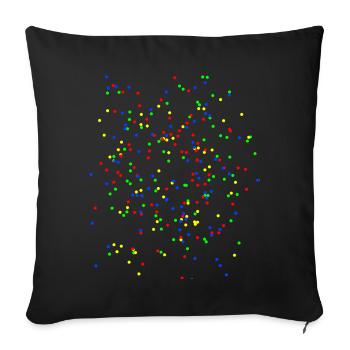 Confetti Colorful - Sofa pillowcase 17,3'' x 17,3'' (45 x 45 cm) - black - Front