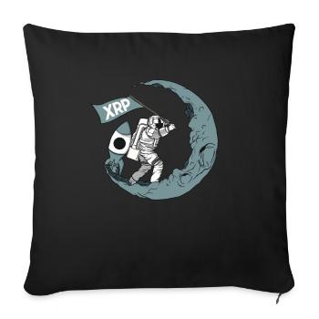 XRP A la lune Ripple XRP Astronaut Crypto - Housse de coussin décorative 45 x 45 cm - noir - Devant
