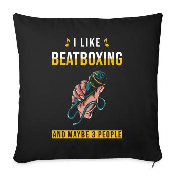 Beatbox Beatboxer Beatboxing Saying - Sofa pillowcase 17,3'' x 17,3'' (45 x 45 cm) - black - Front