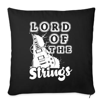 Lord of the Strings Electric Guitar - Sofa pillowcase 17,3'' x 17,3'' (45 x 45 cm) - black - Front