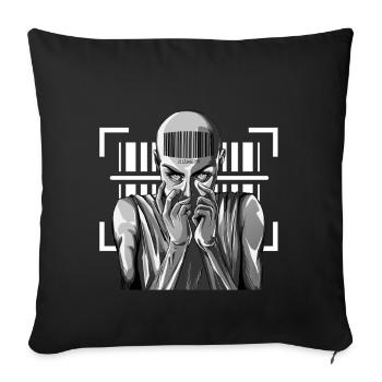 Barcode Punk Outfit - Registered in the system - Sofa pillowcase 17,3'' x 17,3'' (45 x 45 cm) - black - Front