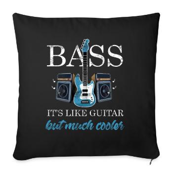 Bass Players - Sofa pillowcase 17,3'' x 17,3'' (45 x 45 cm) - black - Front
