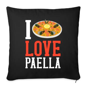 Paella Spain Valenciana Pan Spanish Food - Sofa pillowcase 17,3'' x 17,3'' (45 x 45 cm) - black - Front
