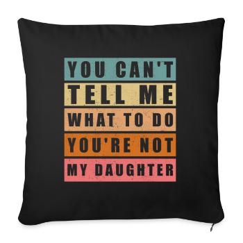 Papa idée de cadeau | Fête des pères cadeau d’anniversaire - Housse de coussin décorative 45 x 45 cm - noir - Devant