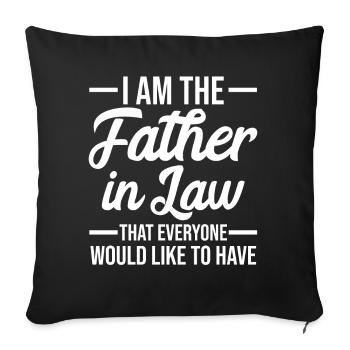 Father-in-law wedding - Sofa pillowcase 17,3'' x 17,3'' (45 x 45 cm) - black - Front
