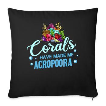 Corail Riff Aquarium Aquarist Doux Pierre Poisson - Housse de coussin décorative 45 x 45 cm - noir - Devant