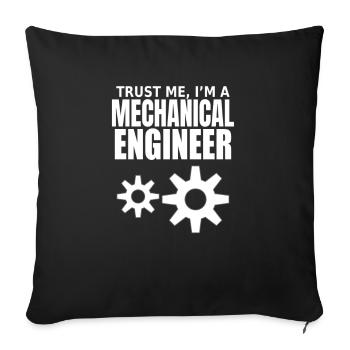 Trust me, I’m a mechanical engineer - Housse de coussin décorative 45 x 45 cm - noir - Devant