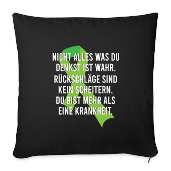 Depression Bewusstsein Spruch Für Psychologen - Sofakissenbezug 45 x 45 cm - Schwarz - Vorne