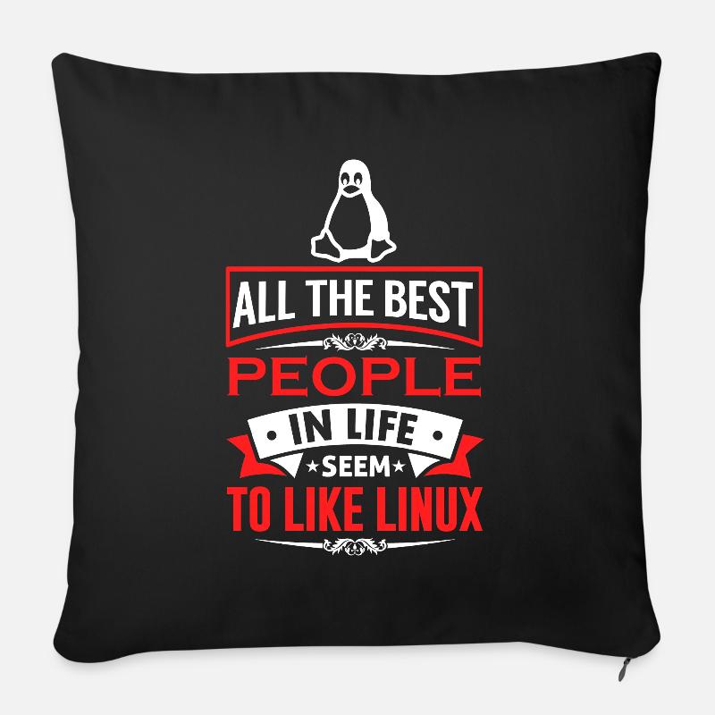 Linux Coding Nerd Sysadmin Geek Administrator - Sofakissenbezug 45 x 45 cm - Schwarz