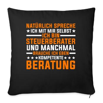 Steuerberater Steuerfachangestellter - Sofakissenbezug 45 x 45 cm - Schwarz - Vorne