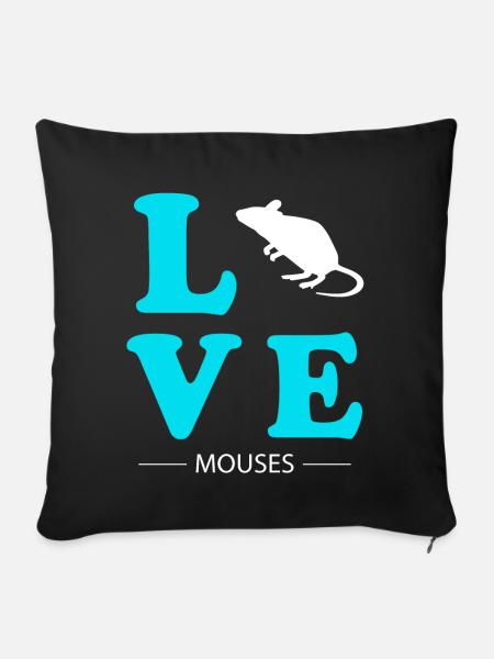 Mouse - Sofakissenbezug 45 x 45 cm - Schwarz