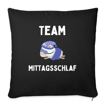 Lustiges Schaaf macht Mittagsschlaf Nickerchen - Sofakissenbezug 45 x 45 cm - Schwarz - Vorne