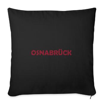 Osnabrück - Housse de coussin décorative 45 x 45 cm - noir - Devant