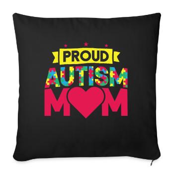 Autism Awareness - Sofa pillowcase 17,3'' x 17,3'' (45 x 45 cm) - black - Front